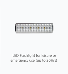 LED Flashlight for leisure or emergency use (up to 20Hrs)